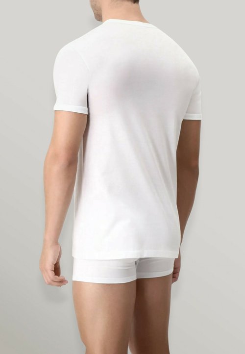 2(x)ist Maglietta Intima Uomo In Cotone Pima – Slim Fit Scollo A V Profondo, Biancheria Invisibile Ultra Confortevole