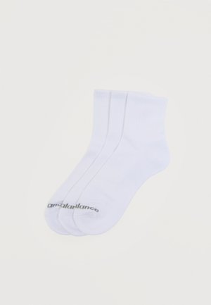 PATCH LOGO ANKLE 3 PACK UNISEX - Κάλτσες - white