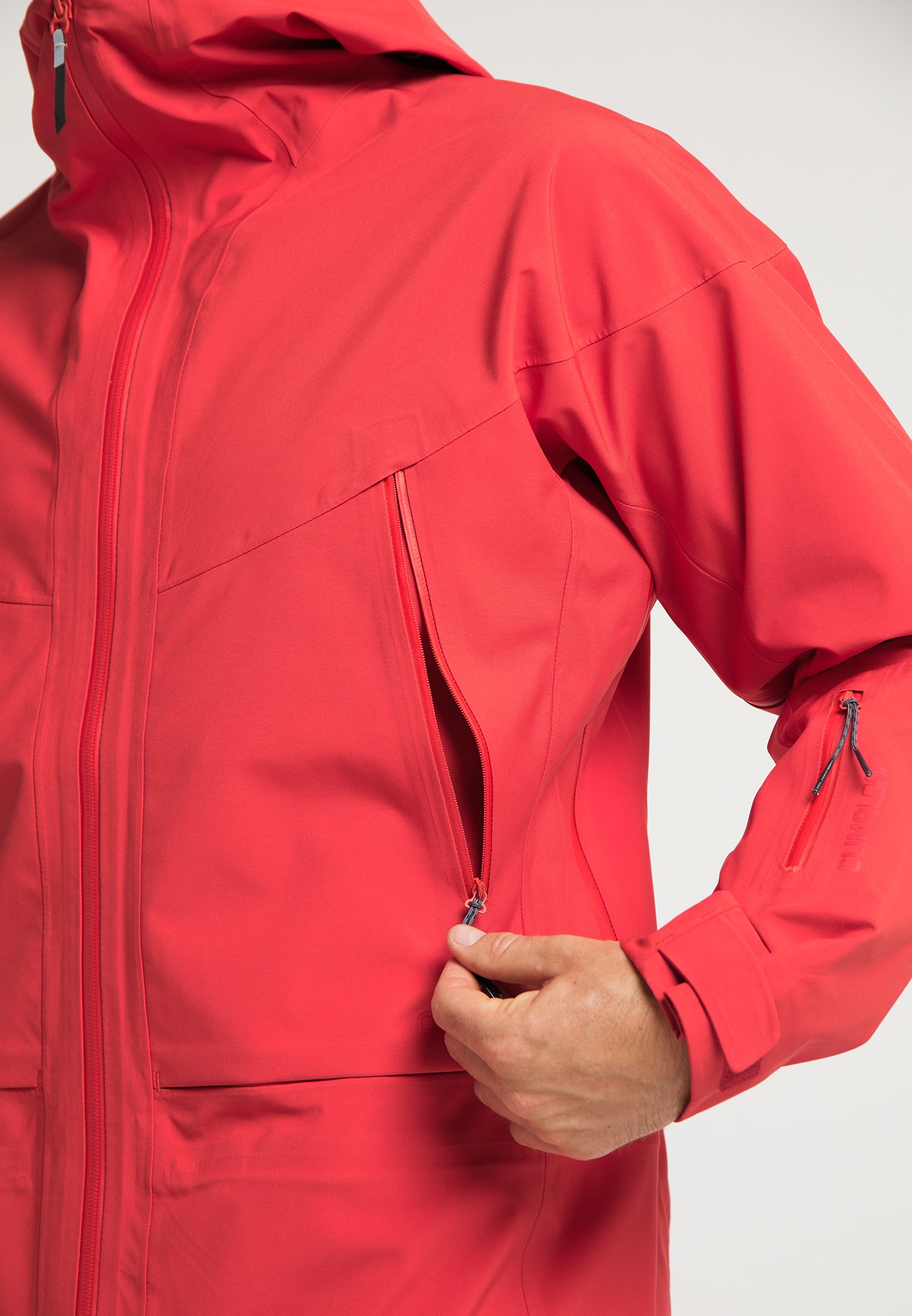 mens red softshell jacket