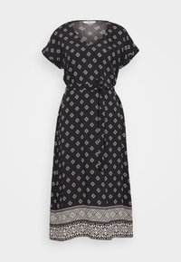 JDYELLIE V NECK MIDI DRESS - Denní šaty - black