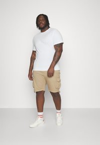 Pier One - 5 PACK - Basic T-shirt - white/mottled dark grey/bordeaux Thumbnail Image 1