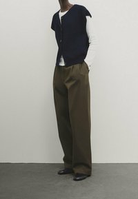 Massimo Dutti Cardigan - mottled dark blue