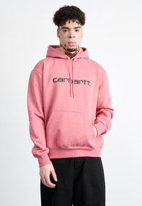 Carhartt WIP HOODED - Felpa con cappuccio - dusty rose/sycamore tree