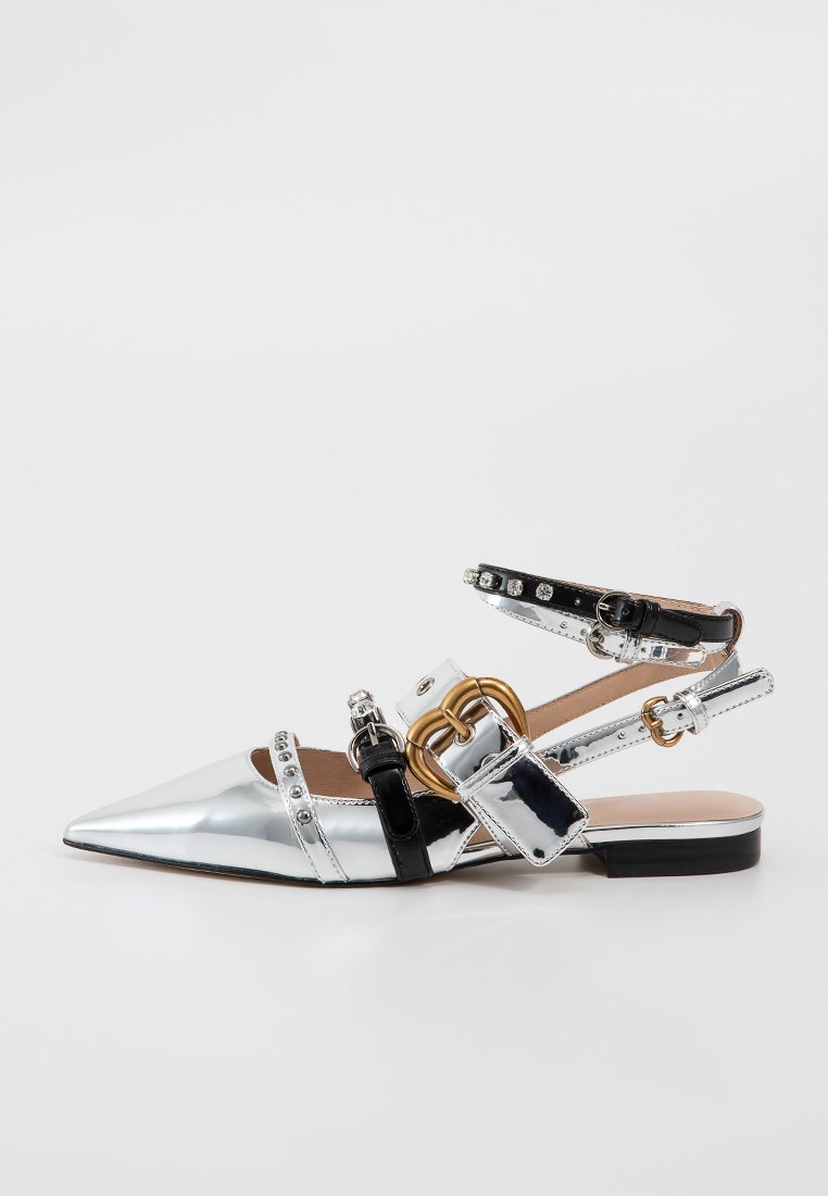 pinko Slingback ballerina´s zilverkleurig pinko Slingback ballerina´s zilverkleurig