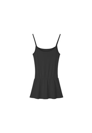 Balmohk, Straps and Straight Neckline - Jerseyjurk - black