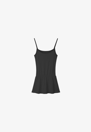 Balmohk, Straps and Straight Neckline - Jerseyjurk - black