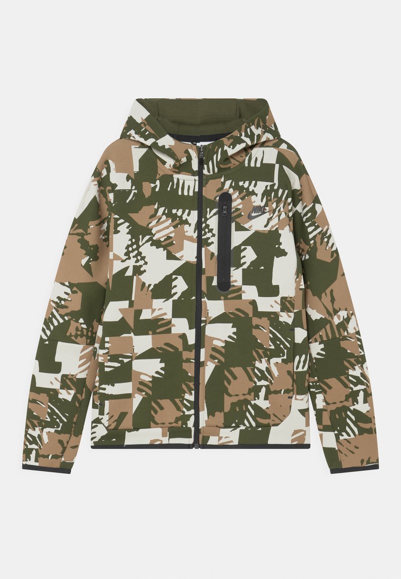 Nike Sportswear ENERGY - Zip-up sweatshirt - light bone/rough green/black