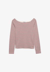 Unselected, bordeaux red stripe
