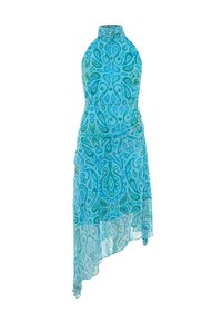 adL HALTER NECK - Vestido largo - printed blue