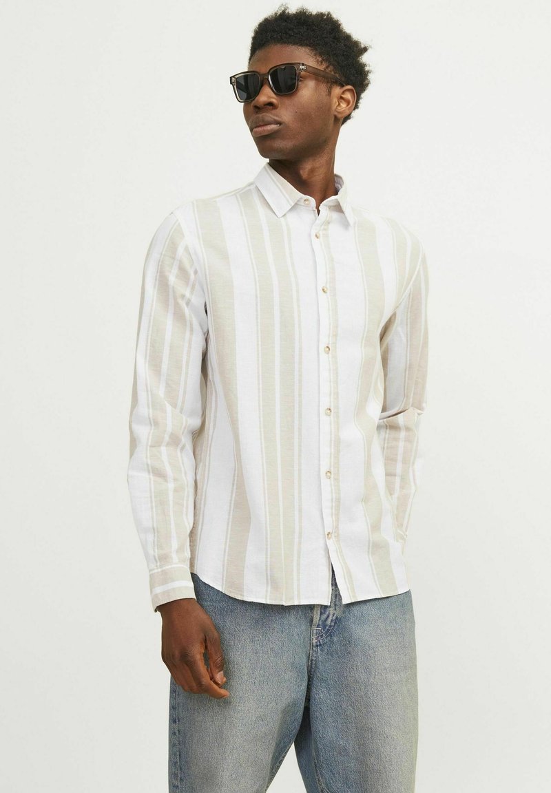 Jack & Jones JJESUMMER LINEN MIX SHIRT - Hemd - white