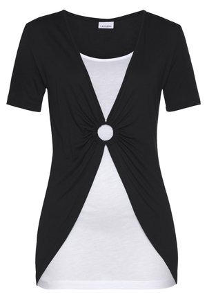 2-IN-1- - T-Shirt print - schwarz/weiß