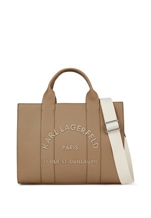 SQUARE TOTE - Cross body bag - nougat