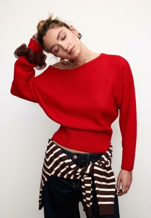 SOFT-TOUCH BOAT NECK SWEATER - Strickpullover - red