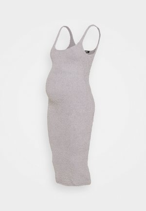 MATERNITY POPCORN MIDAXI DRESS - Sukienka etui - grey