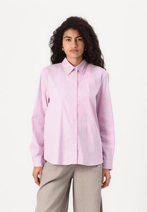 ONLSEGA OVERSIZED SHIRT - Button-down blouse - lilac sachet/blue/white