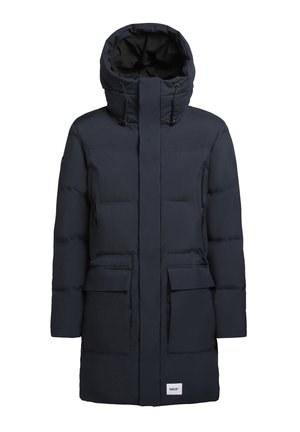 Jūrų laivyno pūkinis paltas, pagamintas iš nailono, su dideliu gobtuvu, užtrauktuku ir kišenėmis su sklende bei reguliuojamais raiščiais. Turi lygią, siuvinėtą tekstūrą.