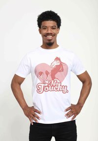 Henry Tiger EMPEROR'S NEW GROOVE NO LOVE UNISEX - T-shirt z nadrukiem
