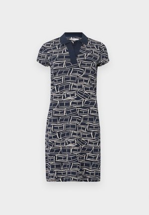 Tommy Hilfiger, 1985 REGULAR FIT PIQUE MINI POLO DRESS - Žerzejové šaty - feathers/dark night navy
