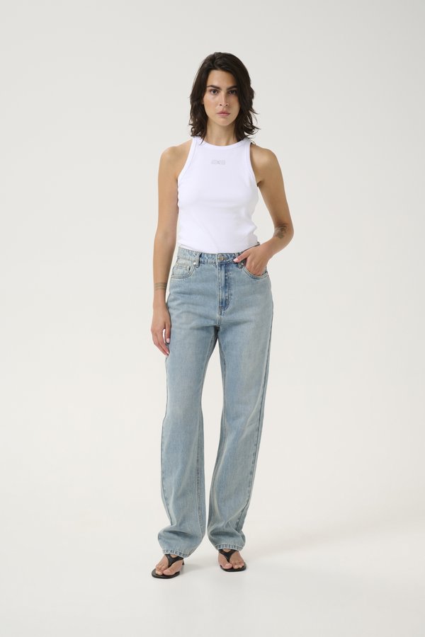 DREW RHINESTONE LOGO TANK - Top2