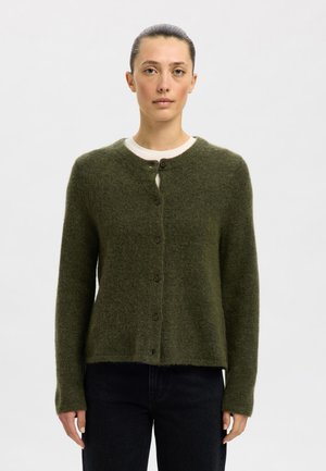 Selected Femme SLFLULU NEW CARDIGAN - Kardiganas - kalamata melange