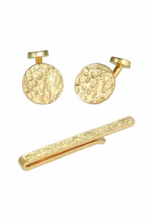 SET STRUCTURED - Manschettenknopf - gold-coloured