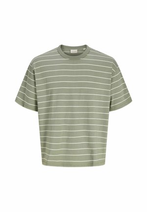 Jack & Jones, Plus Size Striped - Print T-shirt - seagrass