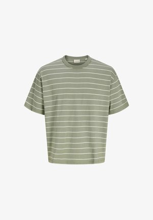 Jack & Jones, Plus Size Striped - T-Shirt print - seagrass