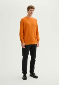 TOM TAILOR STRUKTURIERTER RUNDHALS - Trui - pumpkin orange melange