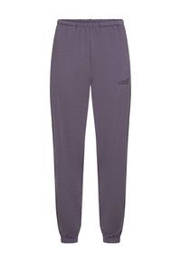 Pantaloni sportivi viola con vita elastica, caviglie elasticizzate e dettagli di logo discreti. Realizzati in morbido tessuto elasticizzato per garantire comfort.