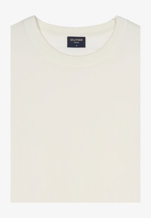 OLYMP OLYMP CASUAL STRICK, REGULAR FIT - T-shirt basic - off white