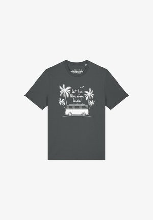 watapparel, LET THE ADVENTURE BEGIN UNISEX - T-shirt imprimé - anthracite