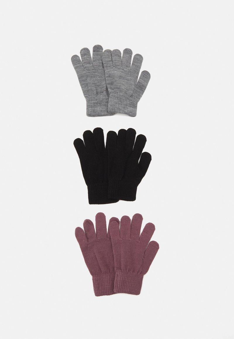 Name it NKNMAGIC UNISEX 3 PACK - Hansker - grape shake/with grey/black