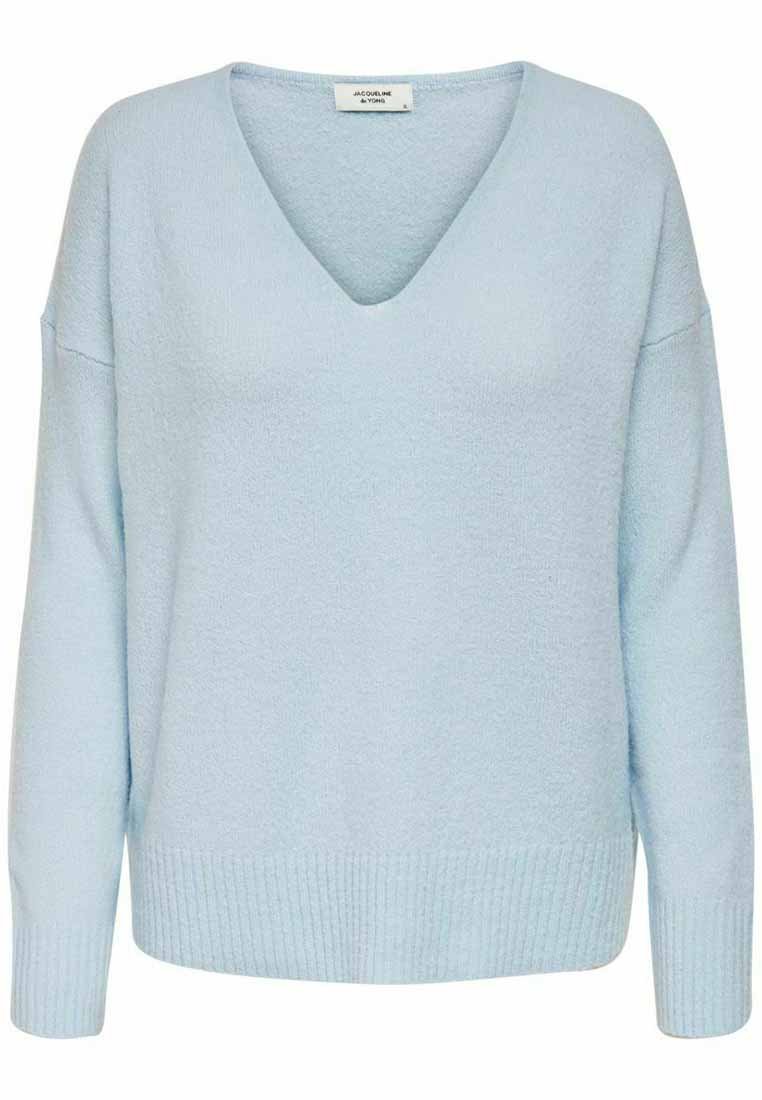 JDY JDYELANORA L/S V-NECK NOOS - Jumper - skyway