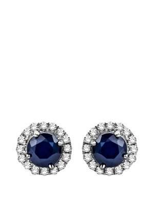DIAMOND AND SAPPHIRE - Auskari - white gold coloured