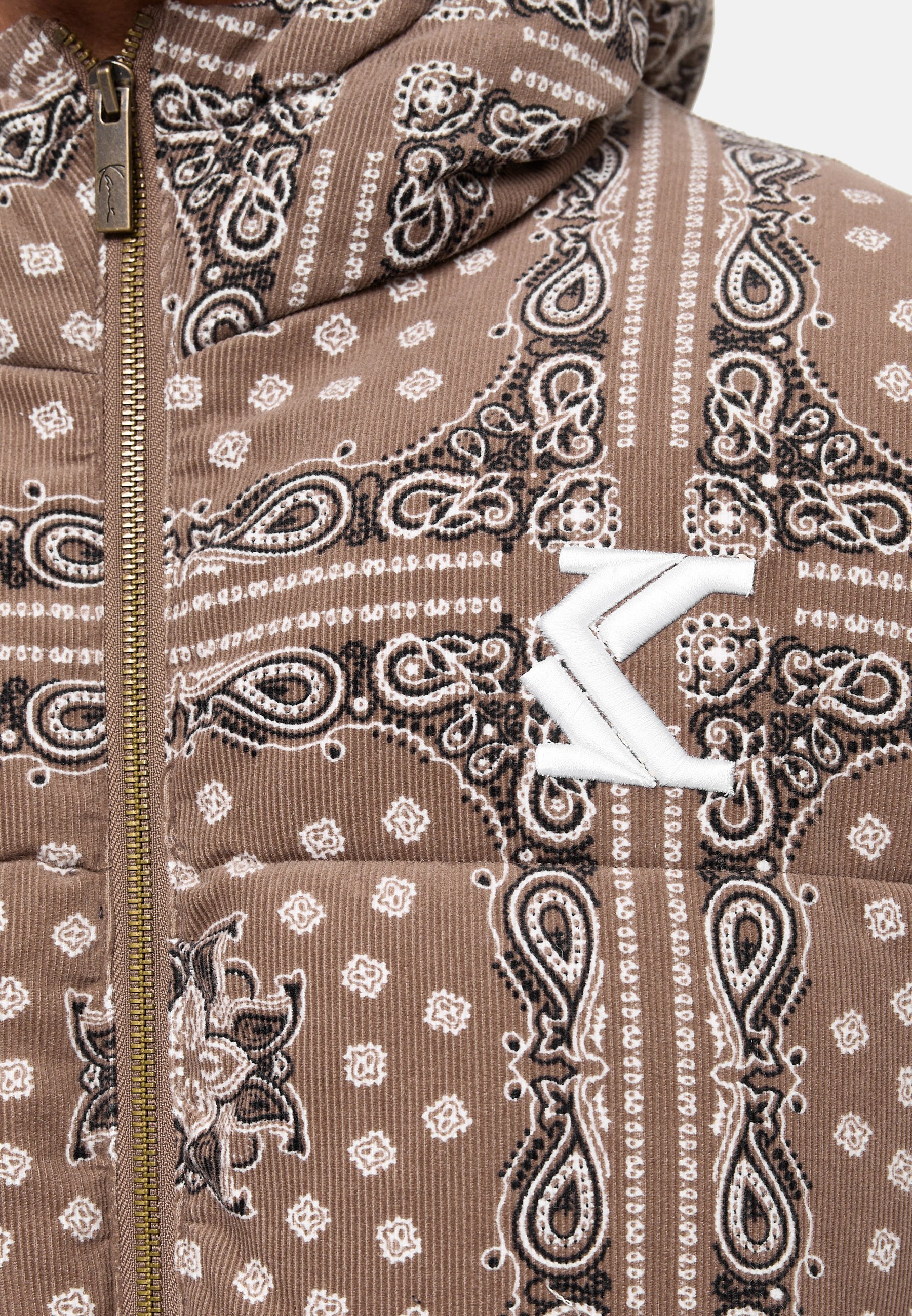Karl Kani HOODED PAISLEY PUFFER JACKET - Jachetă de iarnă - dark