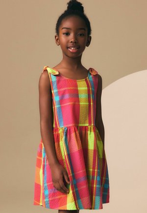 Next, REGULAR FIT - TIE SHOULDER PLAYSUIT  . - Mono - rainbow check