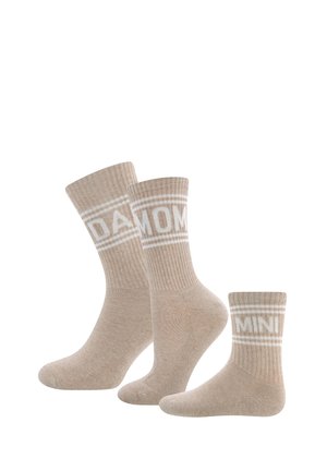 SET - Socken - dunkel beige meliert