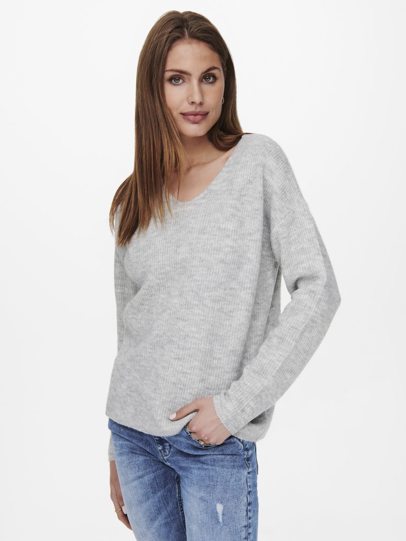 Damen Strickjacken | ONLY ONLCAMILLA Strickpullover light grey melange/hellgrau-meliert - FQ72572 Damen Strickjacken | ONLY ONLCAMILLA Strickpullover light grey melange/hellgrau-meliert - FQ72572