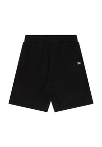Svarte shorts laget av et mykt stoff med elastisk midje. Har en liten hvit logo foran. Enkelt design og rett snitt.