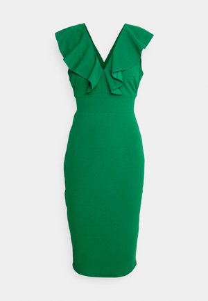 WAL G., HIMANI V NECK MIDI DRESS - Šaty do práce - leaf green