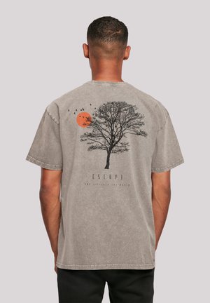 Print T-shirt - asphalt
