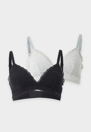 Calvin Klein Underwear, MODERN 2 PACK - Soutien-gorge triangle - black/grey heather