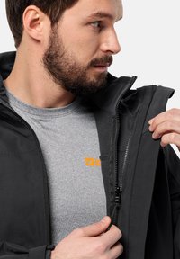 Jack Wolfskin TAUBENBERG 3IN1 M - Impermeabile - black
