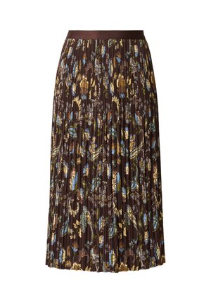 Adrianna Papell, PLEATED MIDI SKIRT - A-snit nederdel - chocolate paisley vine