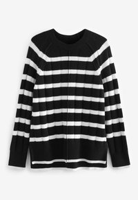 Next CREW NECK  - Pulóver - black and white stripe
