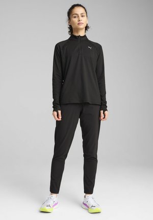 Puma W RUN VELOCITY CLOUDSPUN 1/4 ZIP - T-shirt à manches longues - puma black