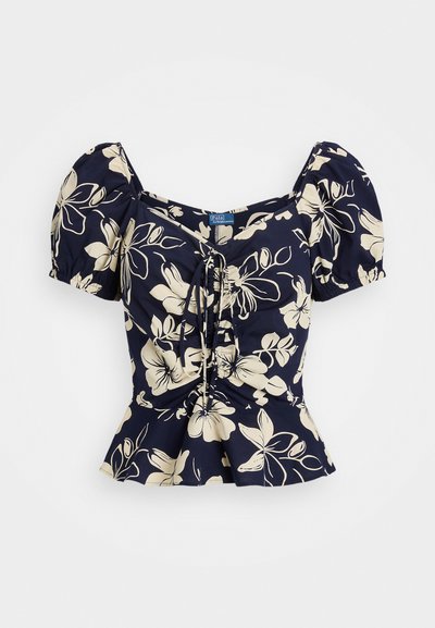 Polo Ralph Lauren FLORAL DRAWSTRING COTTON TOP - Camicetta - grand floral