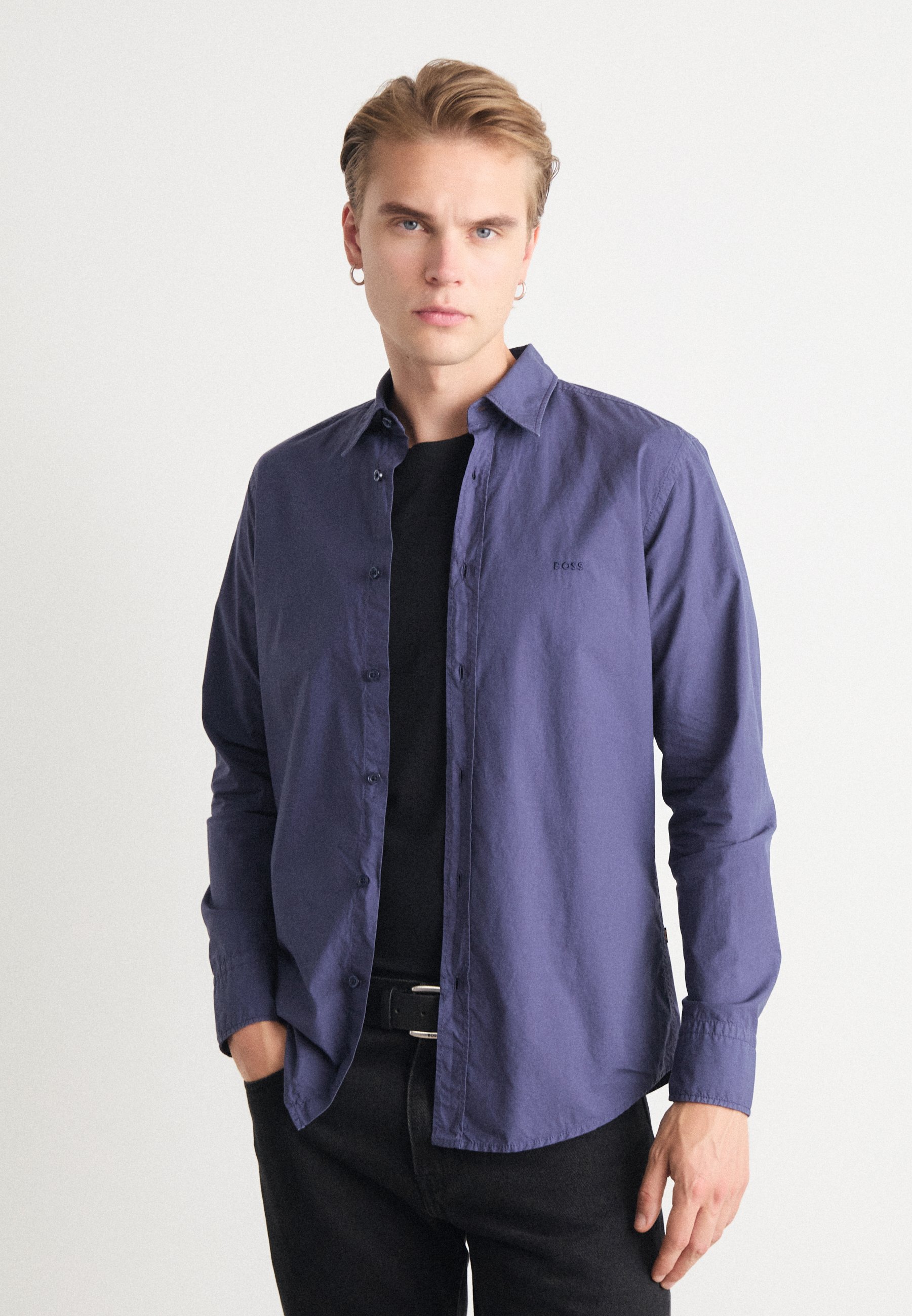 Chemise Homme Marine Layer Manches Courtes – Bleu Marine – Taille L – 100% Coton – Occasion Parfait état