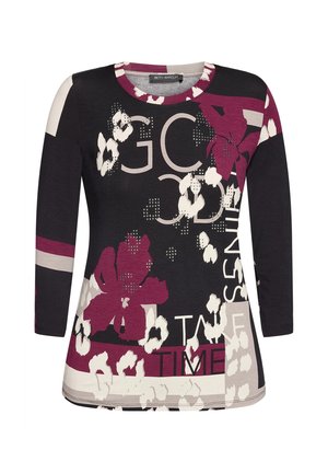 Betty Barclay, BETTY BARCLAY MIT RUNDHALSAUSSCHNITT BASIC SHIRT - T-shirt à manches longues - black dark red