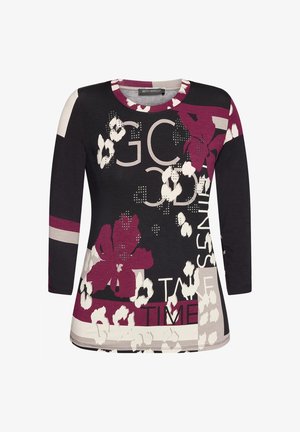 Betty Barclay, BETTY BARCLAY MIT RUNDHALSAUSSCHNITT BASIC SHIRT - T-shirt à manches longues - black dark red